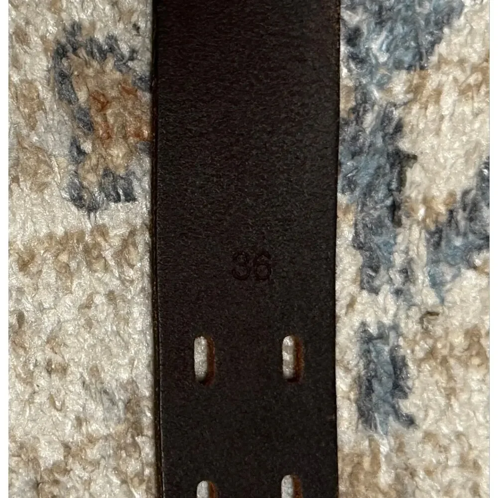 J.Crew Brown Leather Double-Prong Belt | size 36